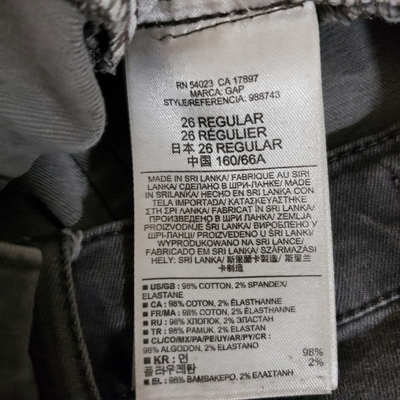GAP 1969 Women Grey Jeans Leggings Size 26 - Picture 5 of 7